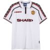 Mens Manchester United Retro White Jersey 1998/99