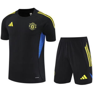 Mens Manchester United Short Training Suit Black 2025/26