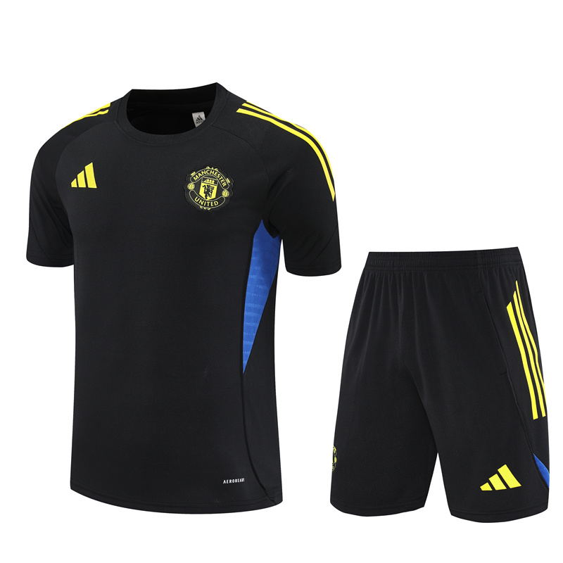 Mens Manchester United Short Training Suit Black 2025/26