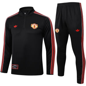 Mens Manchester United Training Suit Black 2025/26
