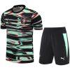 Mens Portugal Short Training Suit Black - Green 2025