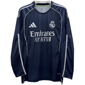 Mens Real Madrid Away Jersey Long Sleeve 2025/26