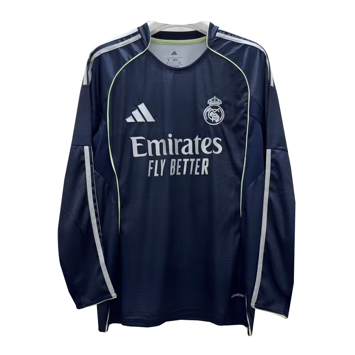 Mens Real Madrid Away Jersey Long Sleeve 2025/26