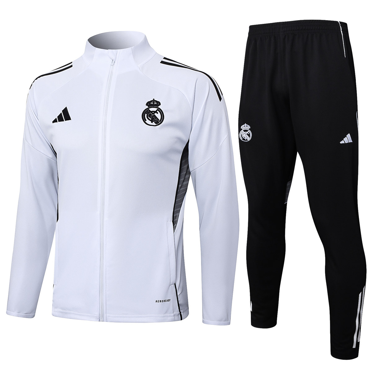 Mens Real Madrid Jacket + Pants Training Suit White 2025/26