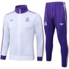 Mens Real Madrid Jacket + Pants Training Suit White - Purple 2025/26