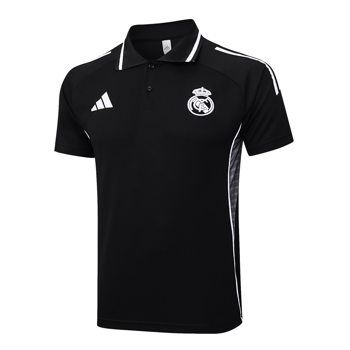 Mens Real Madrid Polo Shirt Black 2025/26
