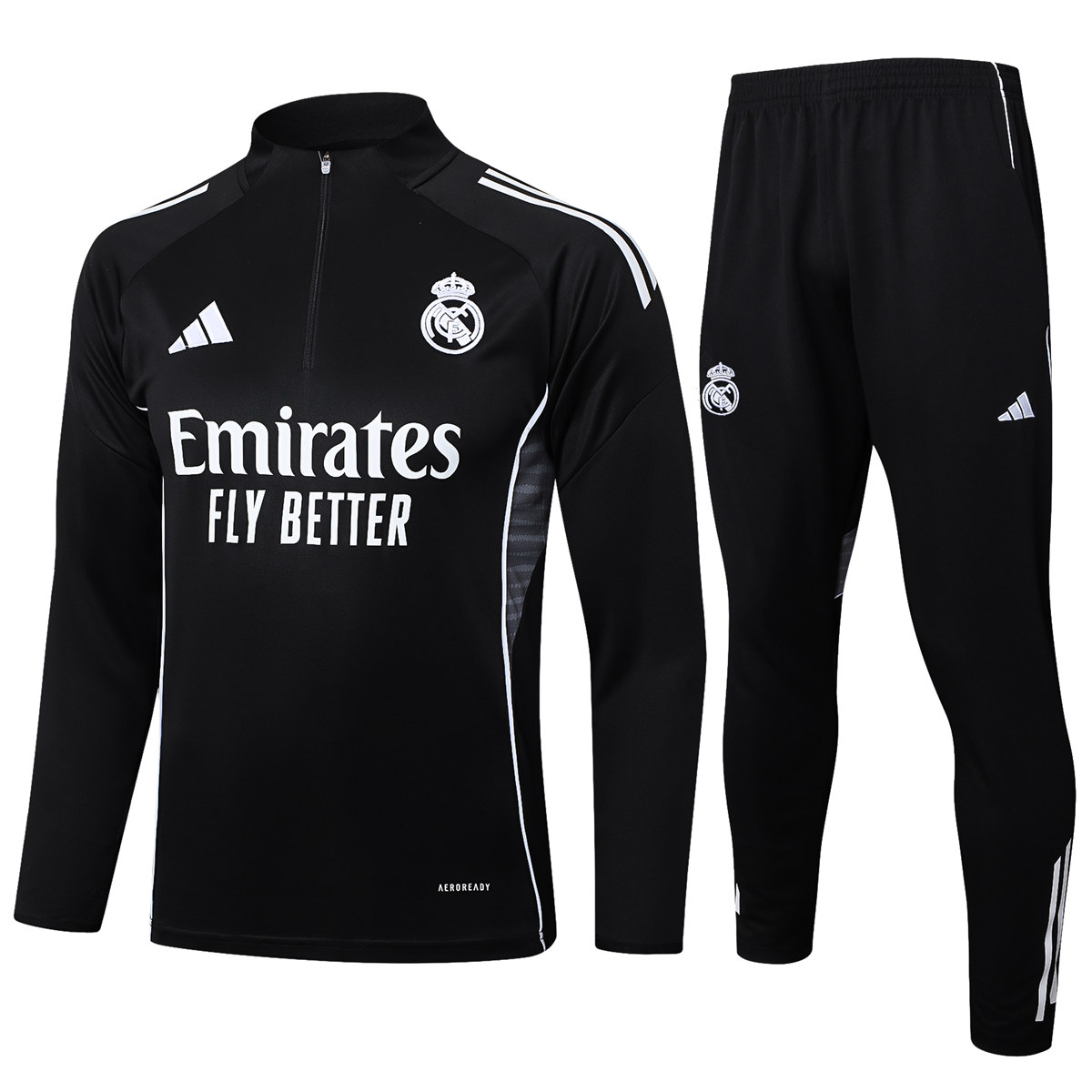 Mens Real Madrid Training Suit Black 2025/26