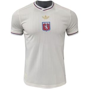 Mens Olympique Lyonnais 75th Anniversay White Jersey 2025/26