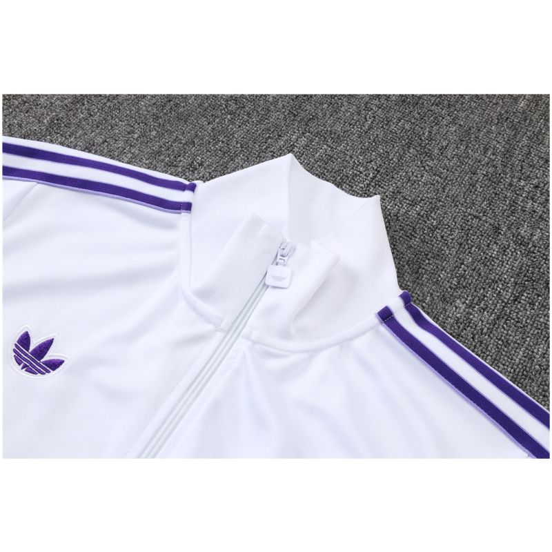 Mens Real Madrid Jacket + Pants Training Suit White 2025/26