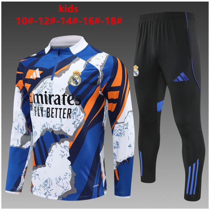 Kids Real Madrid Training Suit Blue 2025/26