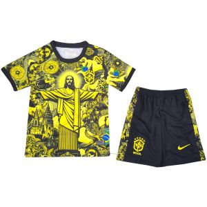 Kids Brazil Jesus Yellow Jersey 2025