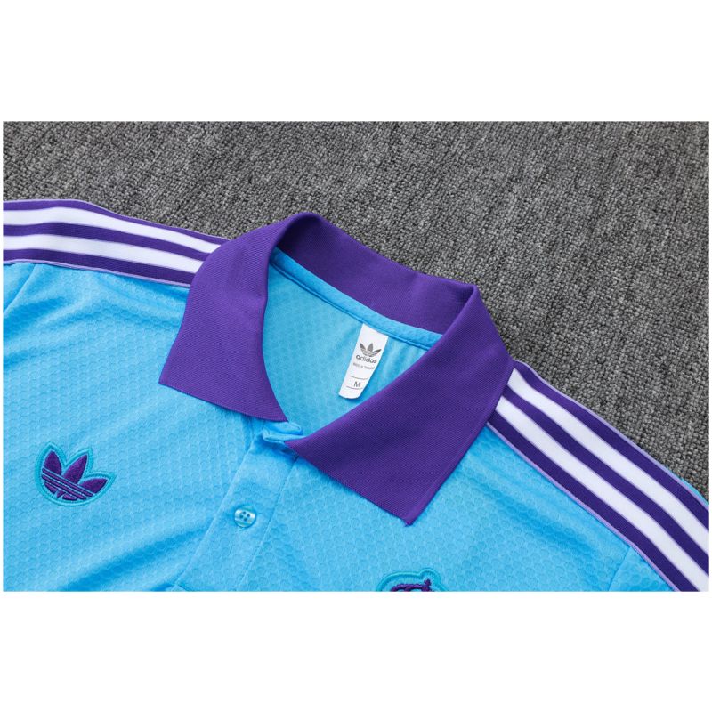Mens Real Madrid Polo Shirt Blue 2025/26