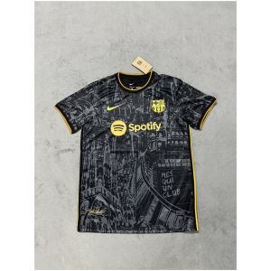 Mens Barcelona Short Training Jersey Black 2025/26