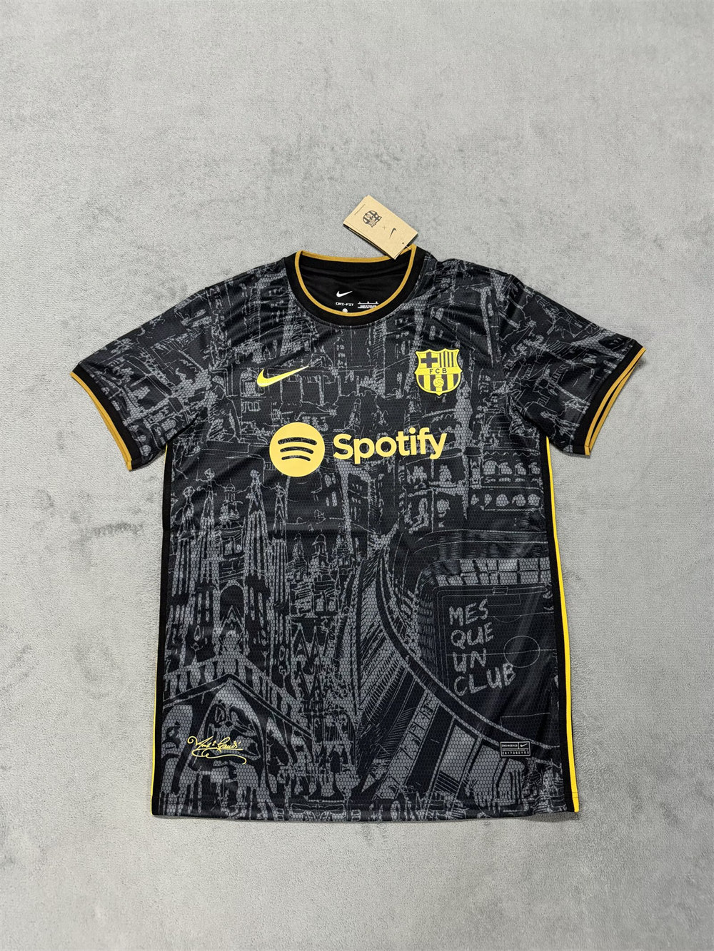 Mens Barcelona Short Training Jersey Black 2025/26