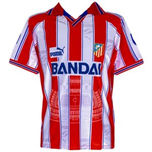 Mens Atletico Madrid Retro Home Jersey 1996/97