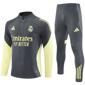Mens Real Madrid Training Suit Grey 2025/26