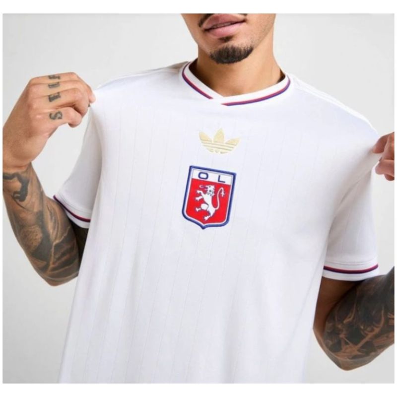 Mens Olympique Lyonnais 75th Anniversay White Jersey 2025/26