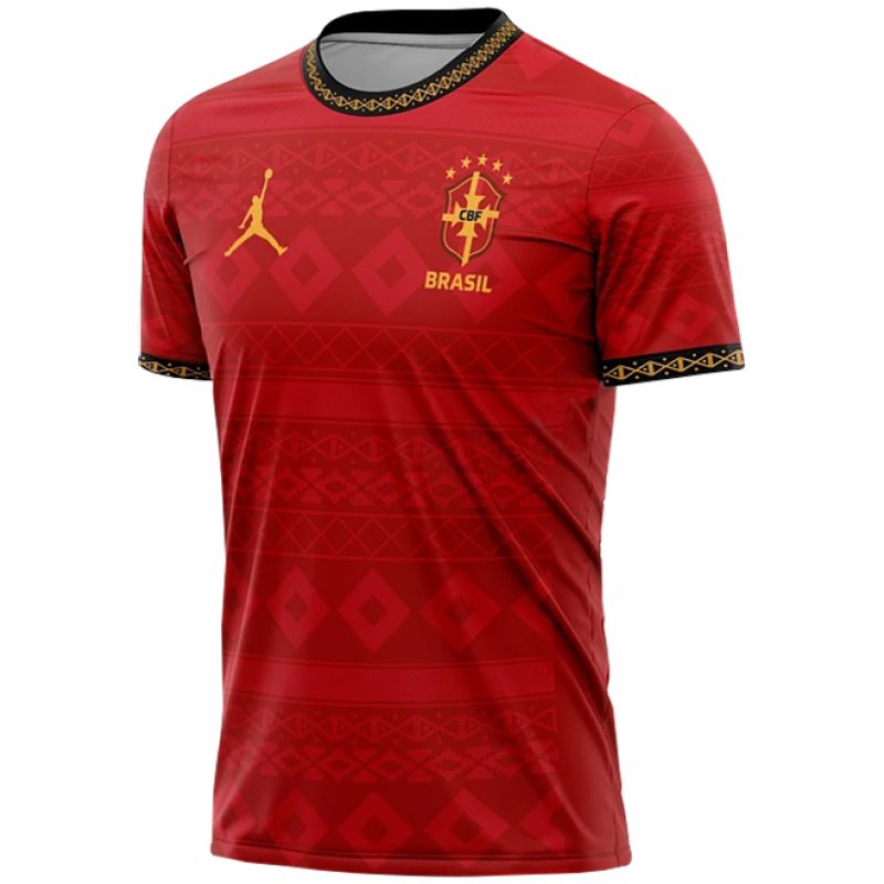 Mens Brazil x Jordan Red Jersey 2025