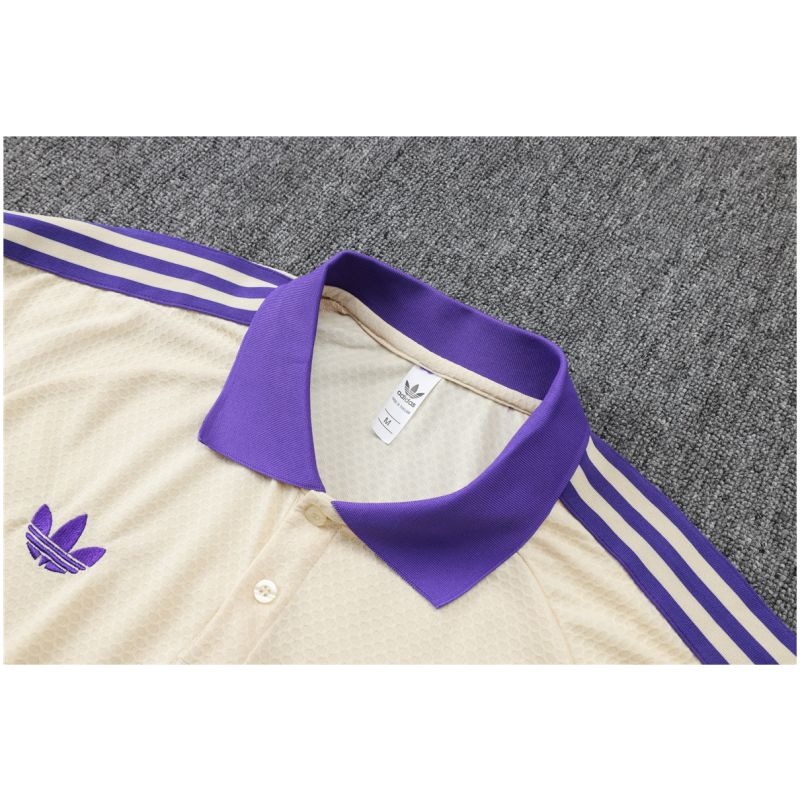 Mens Real Madrid Polo Shirt Apricot 2025/26
