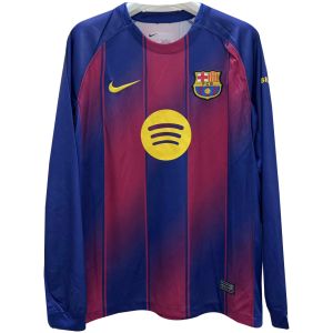 Mens Barcelona Home Jersey Long Sleeve 2025/26