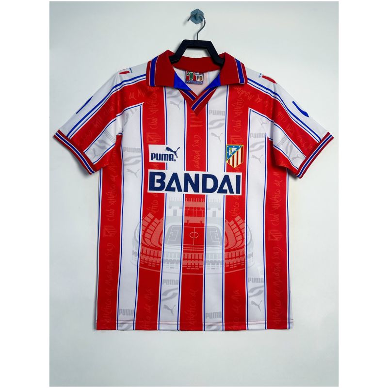 Mens Atletico Madrid Retro Home Jersey 1996/97