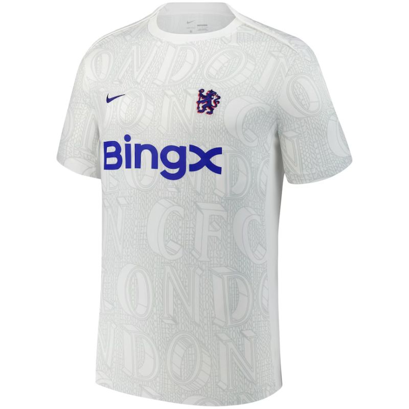 Mens Chelsea Academy Pro Pre-Match Performance Top – White 2025/26 – Match