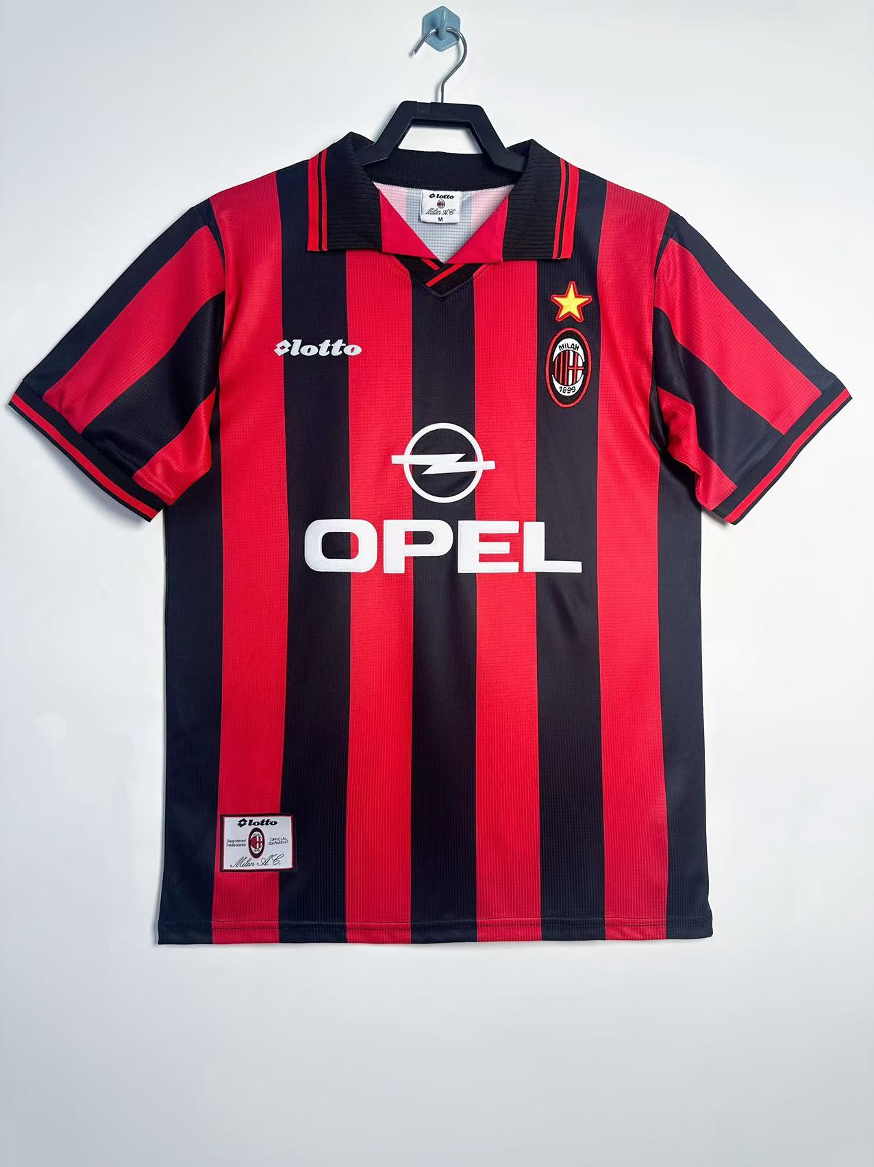 Mens AC Milan Retro Home Jersey 1997/98