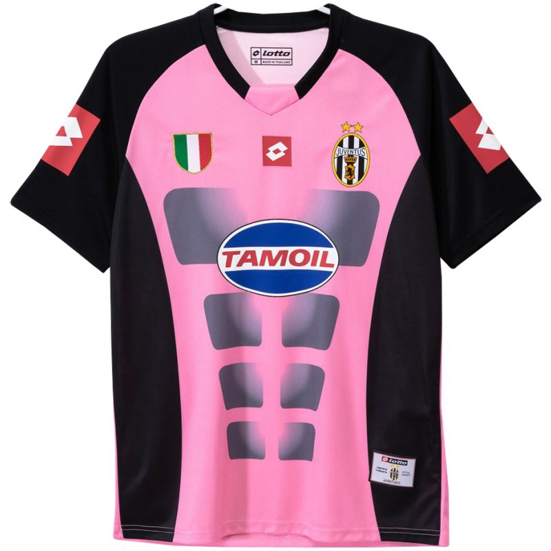 Mens Juventus Retro Goalkeeper Pink Jersey Mens 2002/03