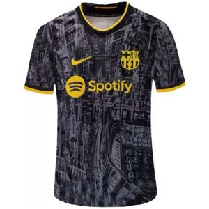 Mens Barcelona Short Training Jersey Black 2025/26
