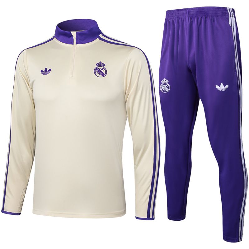 Mens Real Madrid Training Suit Apricot 2025/26