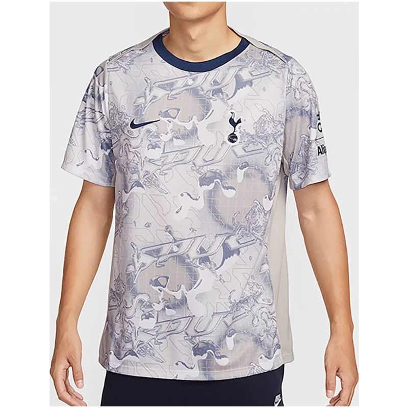 Mens Tottenham Hotspur Short Training Jersey Light Grey 2025/26