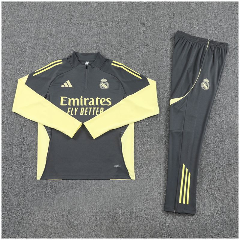 Kids Real Madrid Training Suit Grey 2025/26
