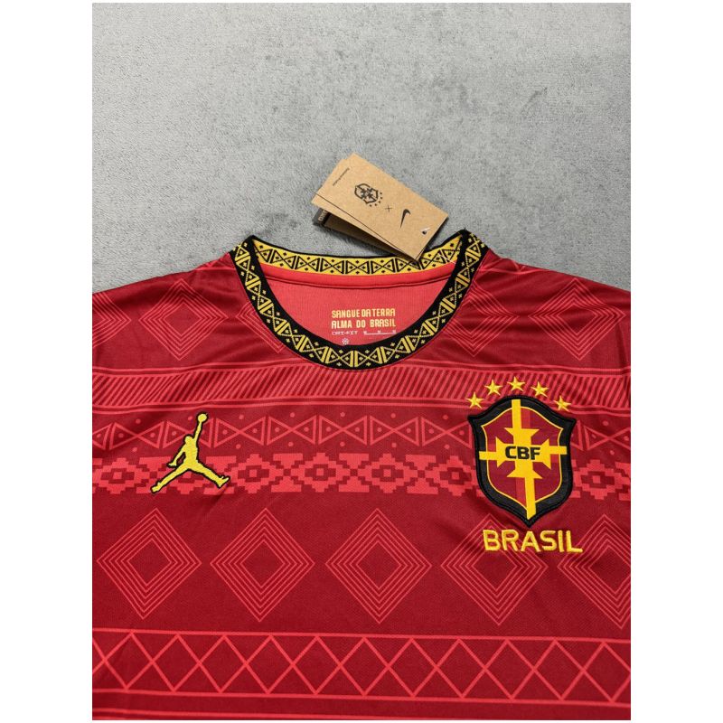 Mens Brazil x Jordan Red Jersey 2025