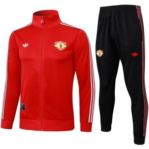 Mens Manchester United Jacket + Pants Training Suit Red 2025/26