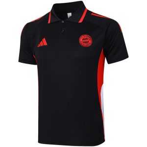 Mens Bayern Munich Polo Shirt Black 2025/26