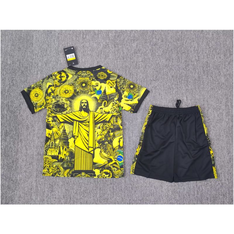 Kids Brazil Jesus Yellow Jersey 2025