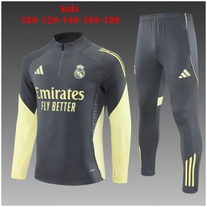 Kids Real Madrid Training Suit Grey 2025/26