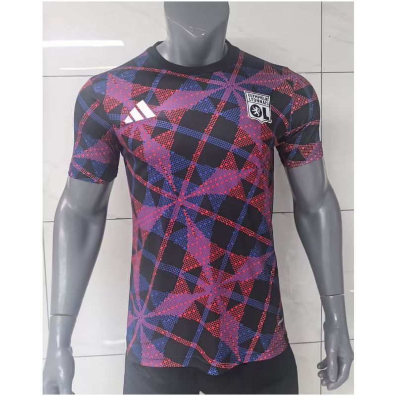 Mens Olympique Lyonnais Short Training Jersey Red 2025/26
