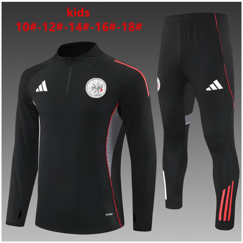 Kids Ajax Training Suit Black 2025/26