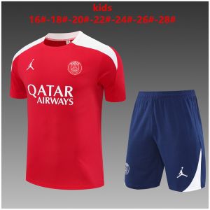 Kids PSG x Jordan Short Training Suit Red 2025/26