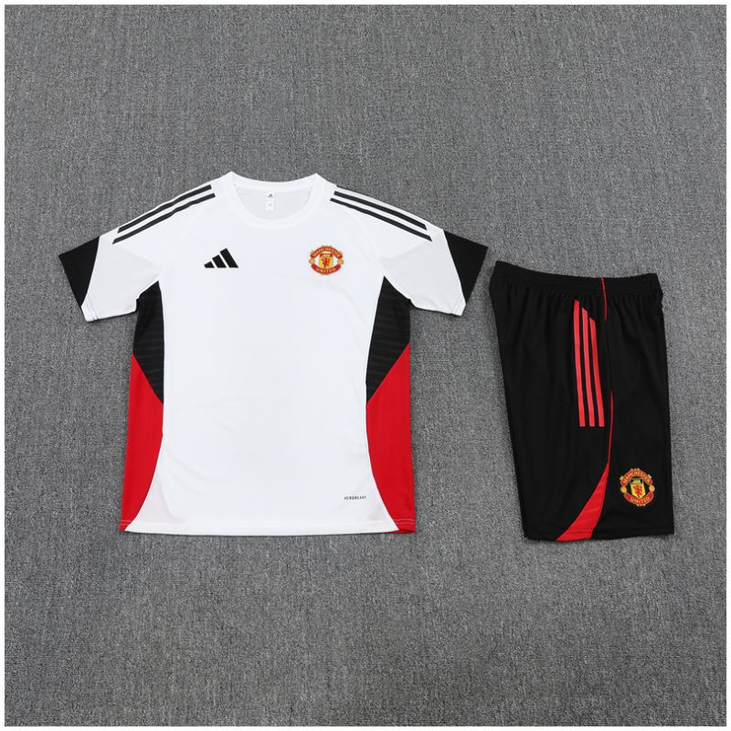 Kids Manchester United Short Training Suit White II 2025/26