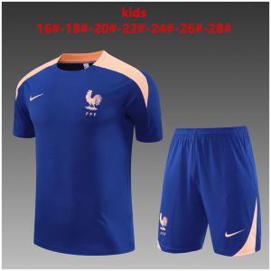 Kids France Short Training Suit Blue 2025