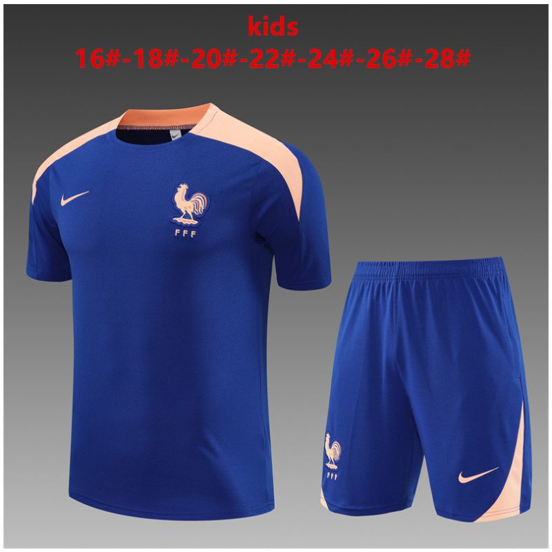 Kids France Short Training Suit Blue 2025