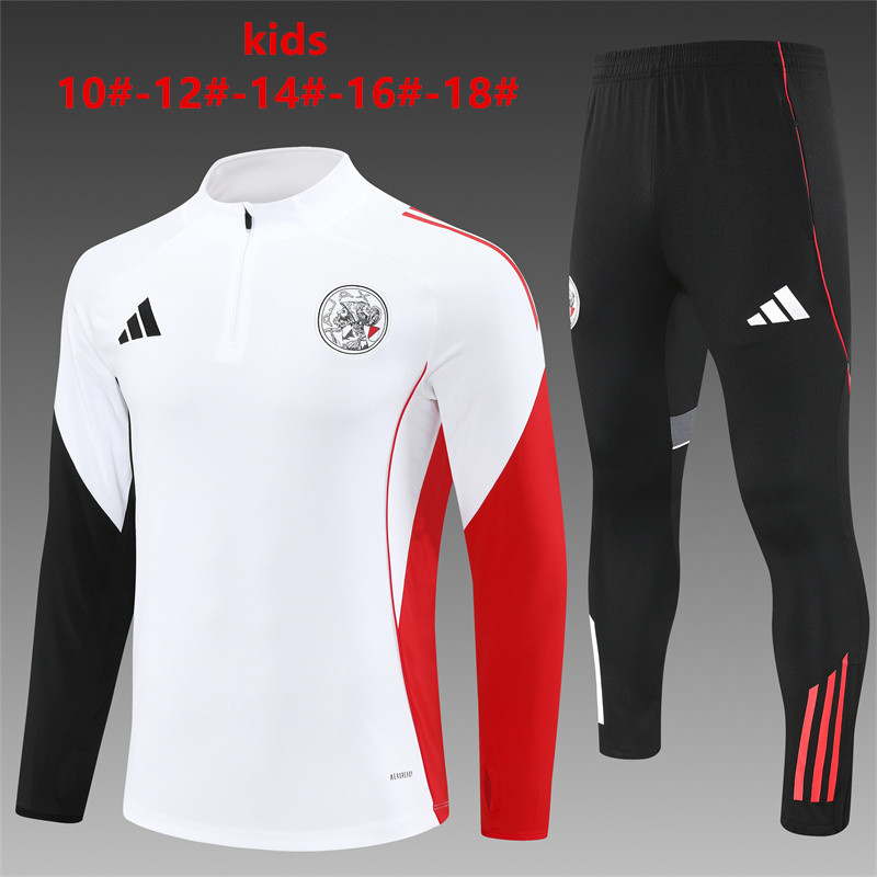 Kids Ajax Training Suit White 2025/26