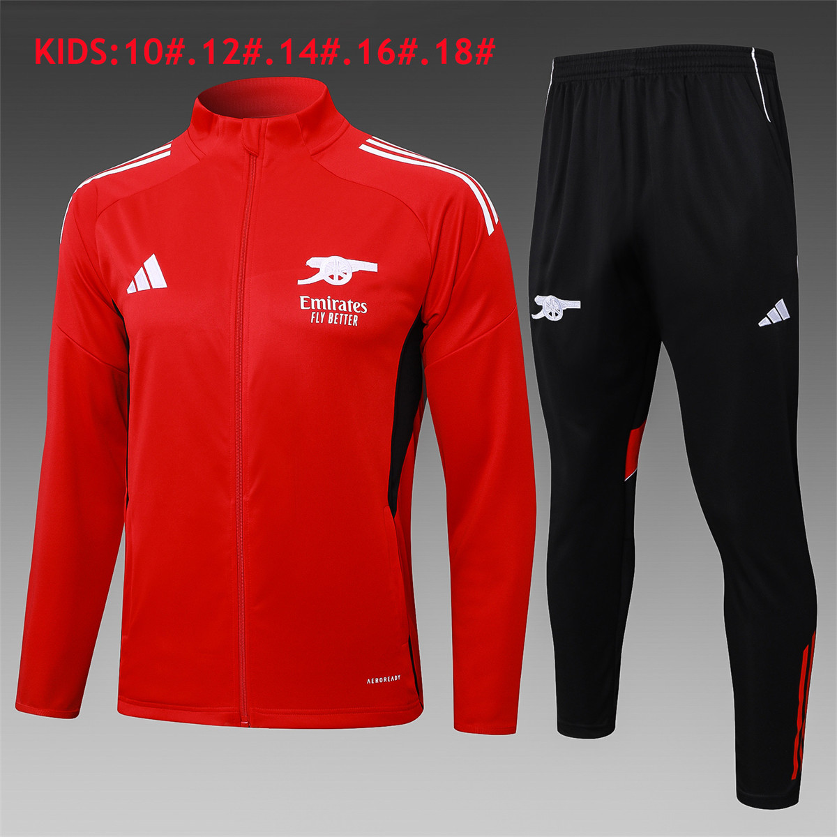Kids Arsenal Jacket + Pants Training Suit Red 2025/26