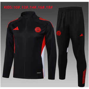 Kids Bayern Munich Jacket + Pants Training Suit Black 2025/26