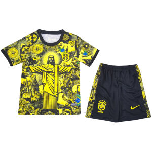 Kids Brazil Jesus Yellow Jersey 2025