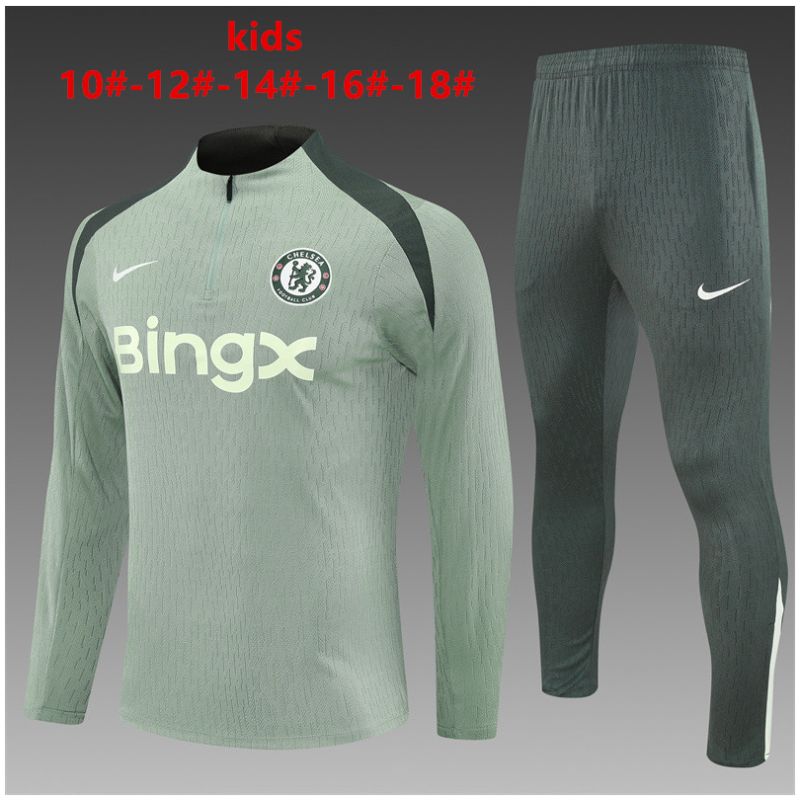 Kids Chelsea Training Suit Light Green 2025/26