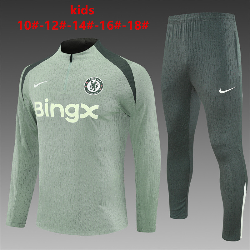 Kids Chelsea Training Suit Light Green 2025/26