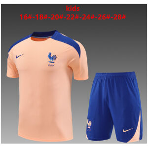 Kids France Short Training Suit Pink 2025